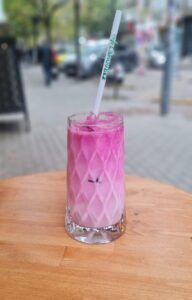 Pink coconut matcha